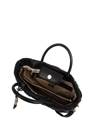 Borsa Marion Guess Jeans in ecopelle intrecciata nera in DONNA