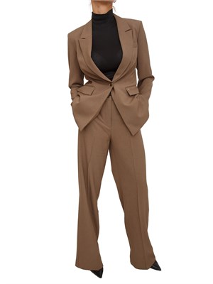 Pantaloni Guess Jeans donna in tessuto taupe in DONNA