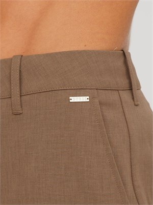 Pantaloni Guess Jeans donna in tessuto taupe in DONNA