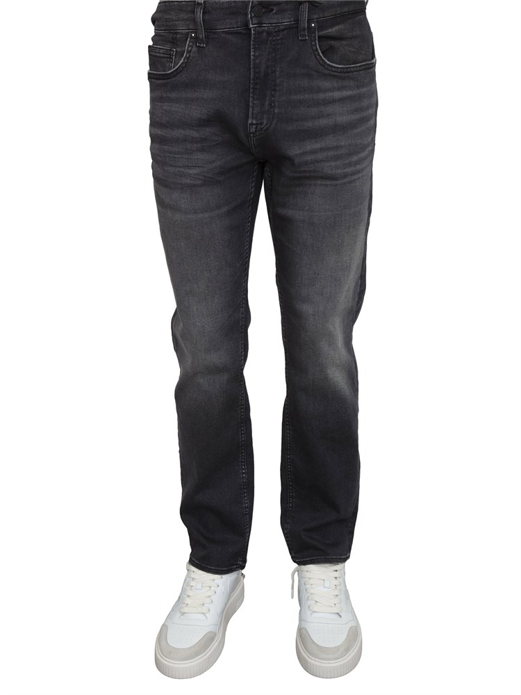 Jeans Guess Jeans in denim nero effetto used