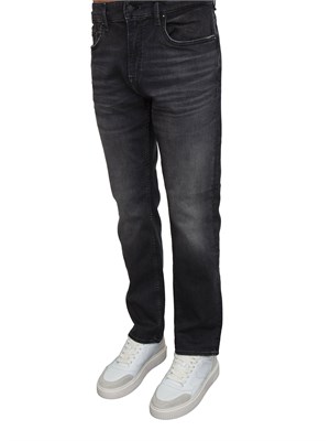Jeans Guess Jeans in denim nero effetto used in UOMO