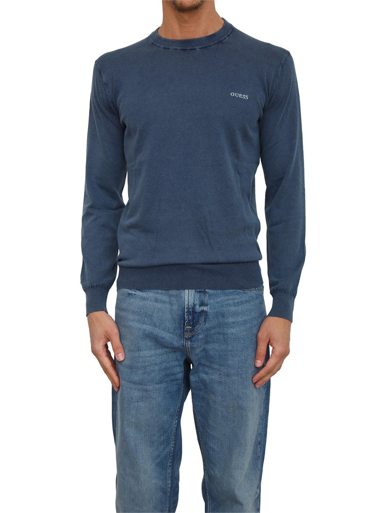 Maglia Guess Jeans in misto seta/lana blu