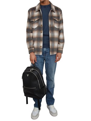 Maglia Guess Jeans in misto seta/lana blu in UOMO