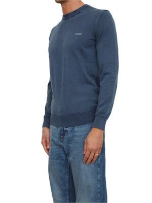 Maglia Guess Jeans in misto seta/lana blu in UOMO