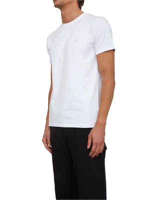 T-shirt Guess Jeans uomo in cotone bianco in UOMO