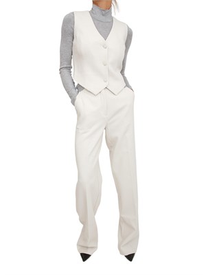 Pantaloni palazzo Guess Jeans donna in viscosa avorio in DONNA