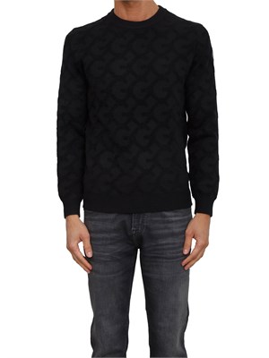 Maglia Guess Jeans in maglia jacquard blu in UOMO