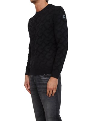 Maglia Guess Jeans in maglia jacquard blu in UOMO