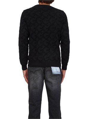 Maglia Guess Jeans in maglia jacquard blu in UOMO