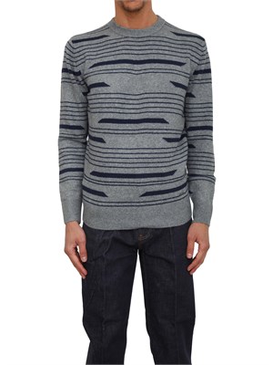 Maglia Guess Jeans uomo in misto lana grigia in UOMO