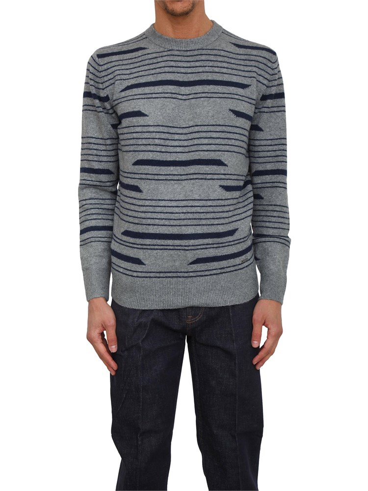 Maglia Guess Jeans uomo in misto lana grigia
