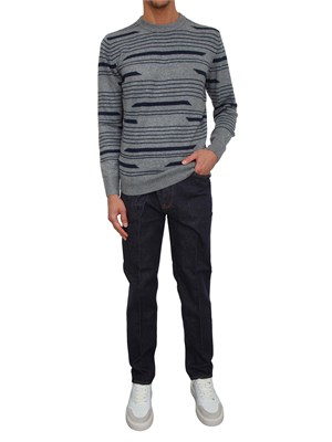 Maglia Guess Jeans uomo in misto lana grigia in UOMO