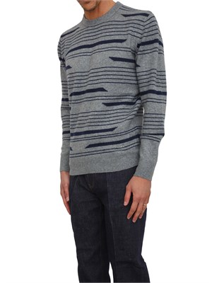 Maglia Guess Jeans uomo in misto lana grigia in UOMO