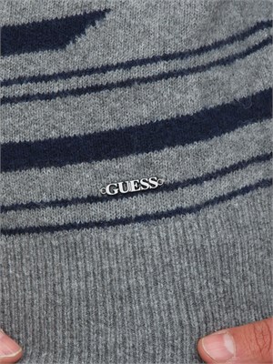 Maglia Guess Jeans uomo in misto lana grigia in UOMO