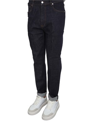 Jeans Guess Jeans uomo in denim blu scuro relaxed slim in UOMO