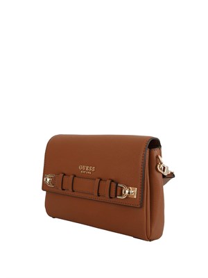 Borsa Gregoria Guess Jeans in ecopelle cuoio in DONNA