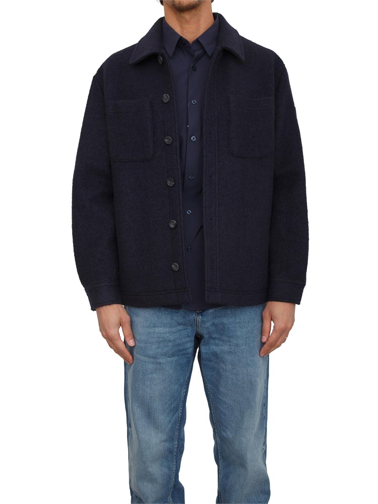 Camicia giacca Guess Jeans in misto lana blu