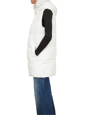 Gilet da sci Guess Jeans in tessuto impermeabile bianco in DONNA
