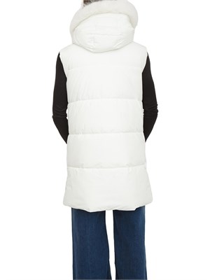 Gilet da sci Guess Jeans in tessuto impermeabile bianco in DONNA