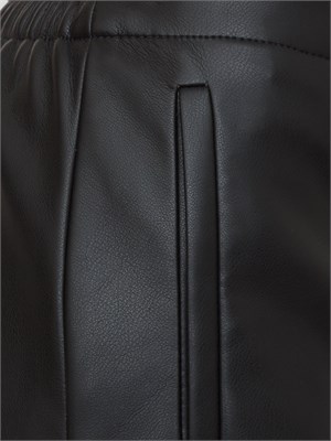 Pantalone Anello Emme Marella in ecopelle nera in DONNA