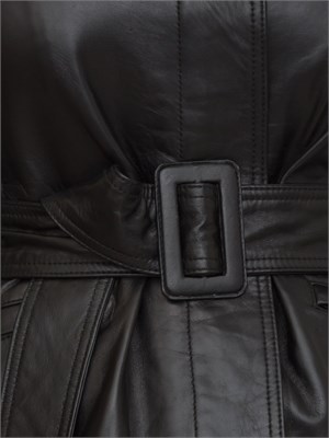 Giacca pelle Sedile Marella nera in DONNA