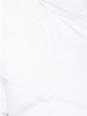 Giubbino donna EA7 Emporio Armani in nylon logo all over bianco in DONNA