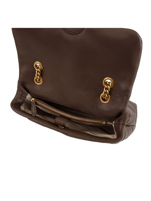 Borsa Love Bag Puff Pinko in pelle marrone in DONNA