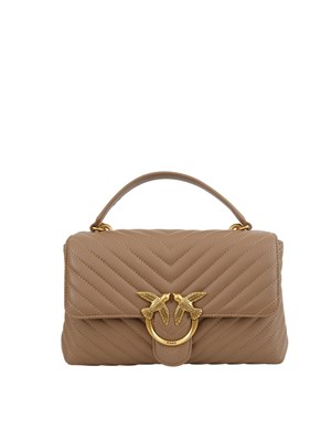 Borsa Lady Love Bag Puff Pinko in nappa matelassÉ taupe in DONNA