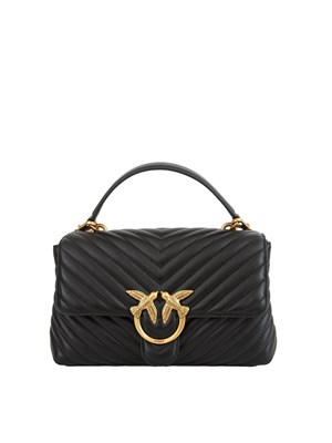 Borsa Lady Love Bag Puff Pinko in nappa matelassÉ nera in DONNA