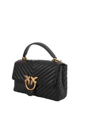 Borsa Lady Love Bag Puff Pinko in nappa matelassÉ nera in DONNA