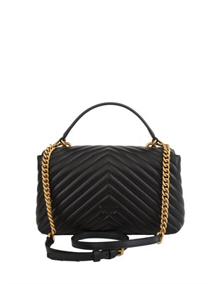 Borsa Lady Love Bag Puff Pinko in nappa matelassÉ nera in DONNA