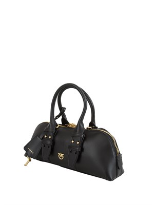 Borsa bowling Escape Bag Baguette Pinko in pelle nera in DONNA