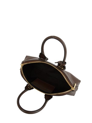 Borsa bowling Escape Bag Baguette Pinko in pelle marrone in DONNA