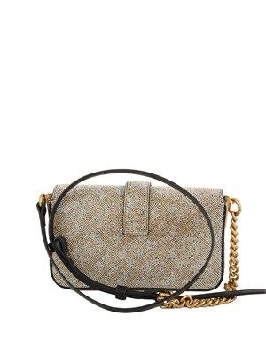 Borsa Baby Love Bag Slouchy in pelle full strass oro in DONNA