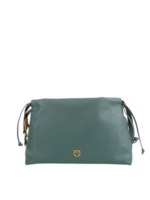 Borsa Pinko Clutch grande in pelle verde in DONNA