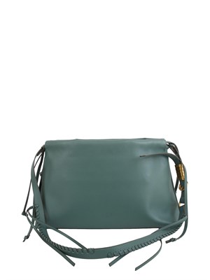 Borsa Pinko Clutch grande in pelle verde in DONNA