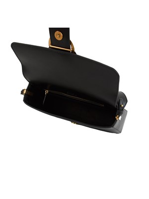 Borsa Pinko Love Bag Slouchy in pelle nera in DONNA