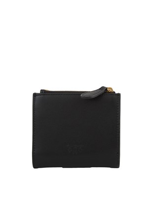 Portafoglio piccolo Pinko in pelle nera in DONNA