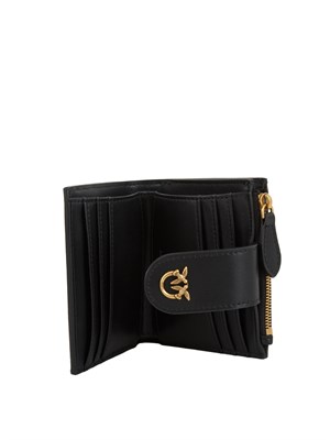 Portafoglio piccolo Pinko in pelle nera in DONNA