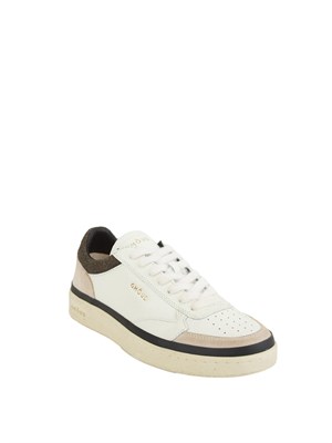 Sneakers Pads Ghoud Venice in pelle bianca e inserti marroni in UOMO