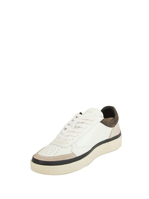 Sneakers Pads Ghoud Venice in pelle bianca e inserti marroni in UOMO