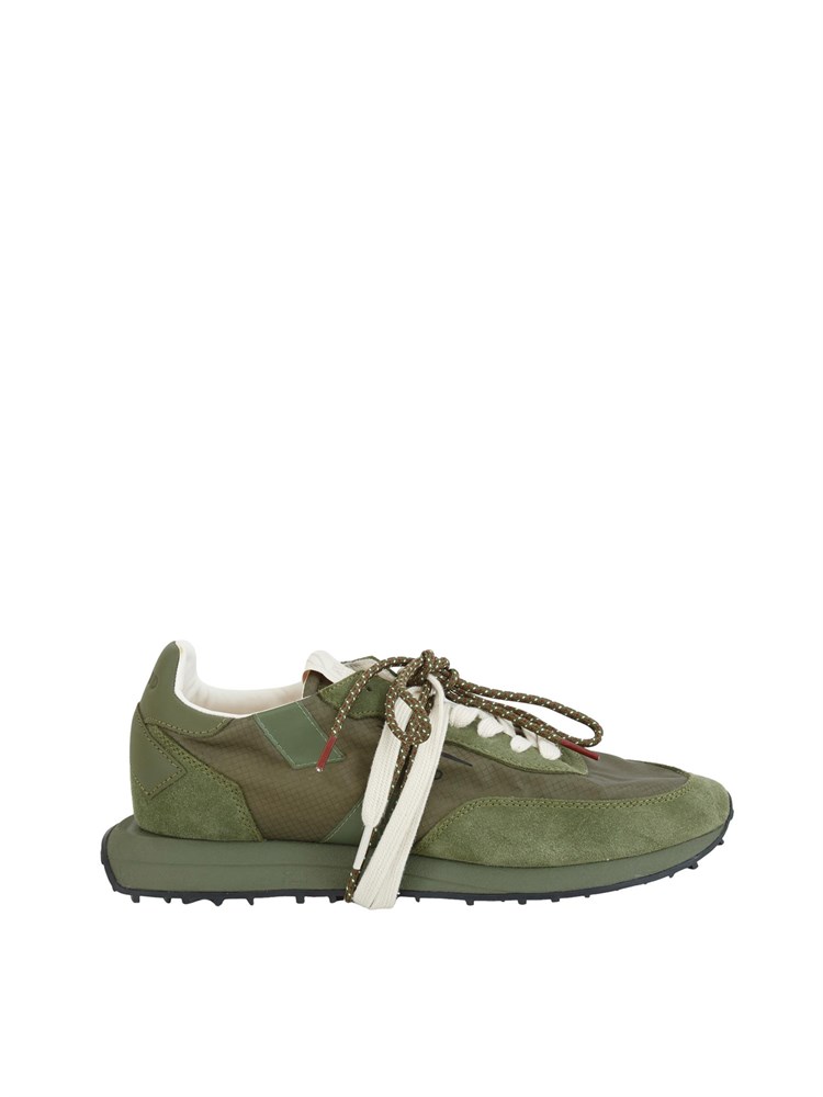 Sneakers Rush Framework di Ghoud Venice in ripstop e suede verde