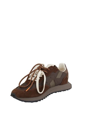 Sneakers Rush Framework di Ghoud Venice in ripstop e suede marrone in UOMO