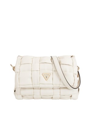 Borsa Marion Guess Jeans in ecopelle intrecciata panna in DONNA