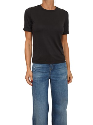 T-shirt Guess Jeans donna in cotone nero in DONNA