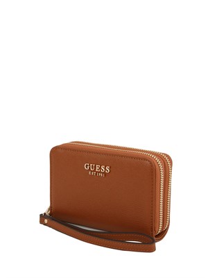 Portafoglio Guess Amorette in ecopelle saffiano cuoio in DONNA