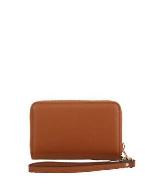 Portafoglio Guess Amorette in ecopelle saffiano cuoio in DONNA