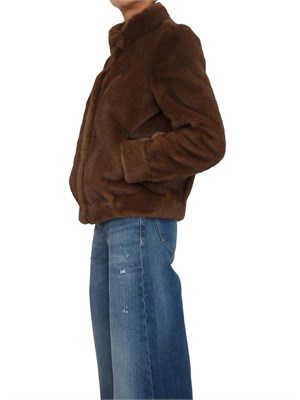 Pelliccia Guess Jeans donna in ecopelliccia marrone in DONNA