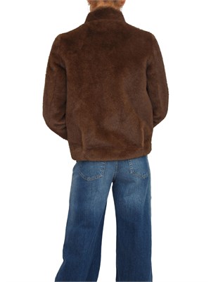 Pelliccia Guess Jeans donna in ecopelliccia marrone in DONNA