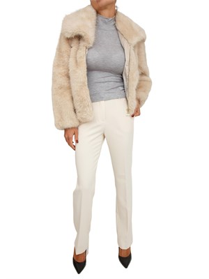 Pantalone New York Nenette in doppio crepe avorio in DONNA